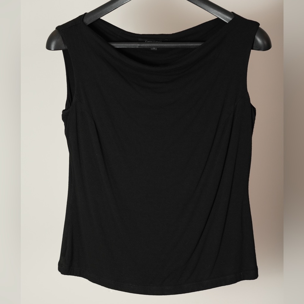 Karen Kane Black Cowl Necked Tank Top Size M